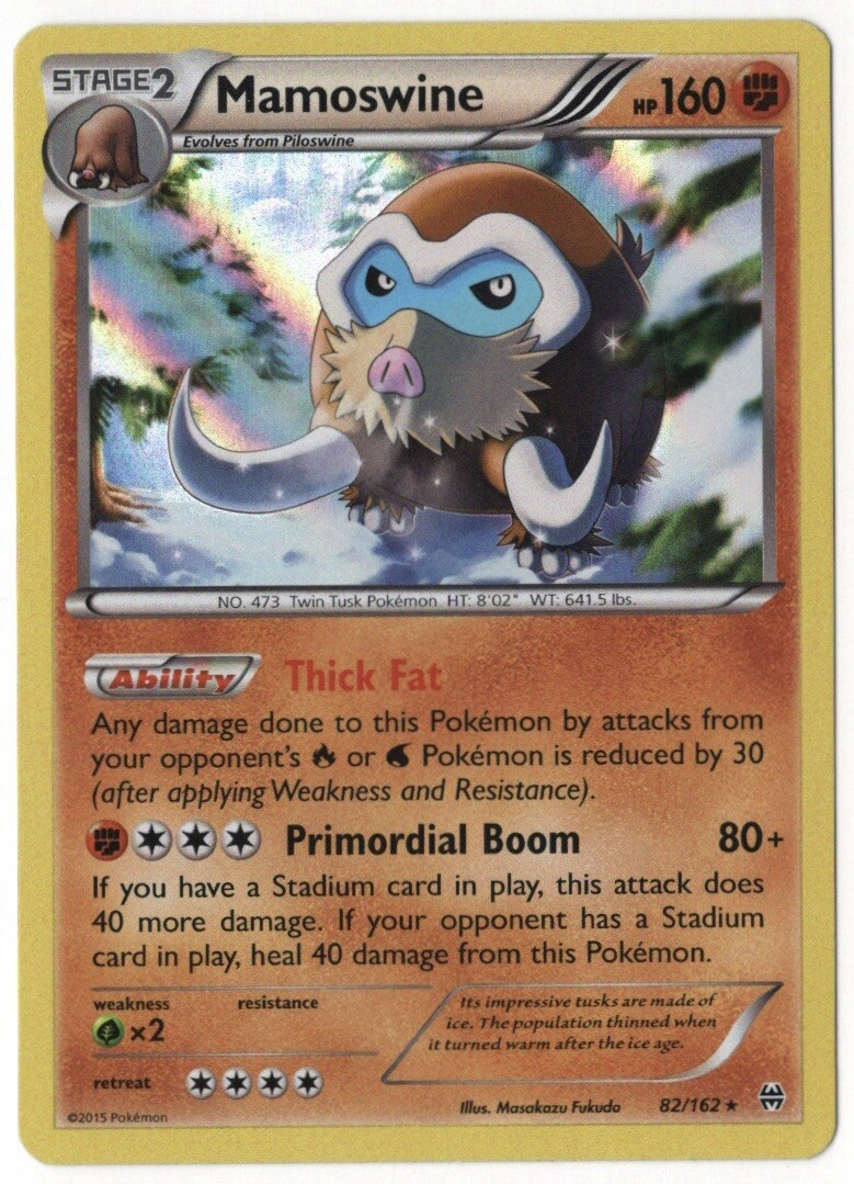 Mamoswine - 82/162 - LP - Rare Holo - XY: Breakthrough - Pokemon TCG