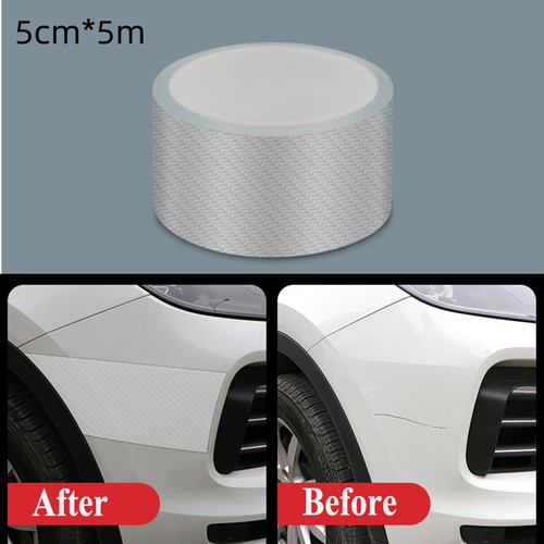 Carbon Fiber Patterned Clear Anticollision Sticker Car Threshold