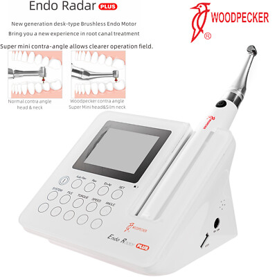 Woodpecker Dental E COM+，Apex Locator Radar Pro Endo Motor Built-in Brushless