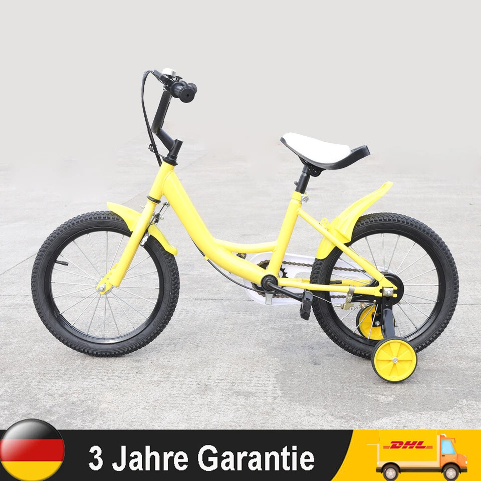 Kinderfahrrad Kinder Jungen Mädchen Fahrrad 16 Zoll ab 4-7Jahre mit Hilfsrad Rad - Bild 2 von 4