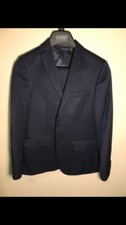 Ralph Lauren Boys Navy Suit Blazer Size 14  Pants Size 16 in Good Condition