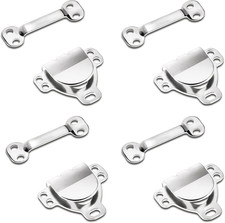 Metal Hook and Eye Closures for Sewing - Nickel Bra Fasteners Pack of 4