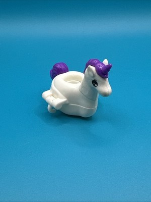 Polly Pocket Unicorn Party Pinata Playset ~ White Floating Ride-on Swan Unicorn