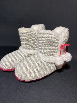 New Time To Dream Slippers Size XL Gray & White 