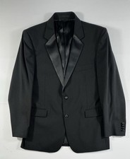 Moss Bros Black Tuxedo / Dinner Suit Jacket 44” Chest – 100% Wool Excellent a63