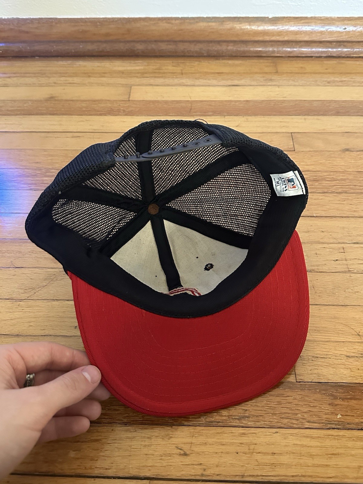 Vintage Twins Enterprise Cleveland Indians C Logo Snapback Hat Cap MLB M/L 80s