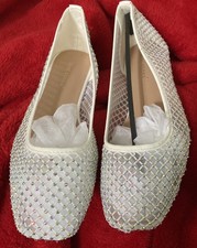 Ladies Slip On Ballerinas Flat sparkly mesh Pumps Ballet Women Shoes 5 38 