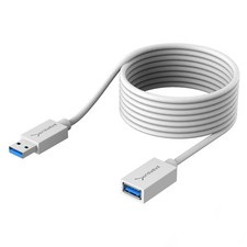 Sabrent 22AWG USB 3.0 Extension Cable - A-Male to A-Female White 10 Feet