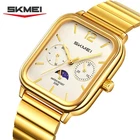 SKMEI Men Watch Gold Steel Quartz Wristwatch Business Male Multifunction Watch