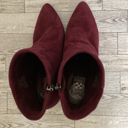 Vince Camuto Boots 7M / 37.5 Red Wine Suede Leather Pointed Winter Holiday Party - Picture 5 of 21