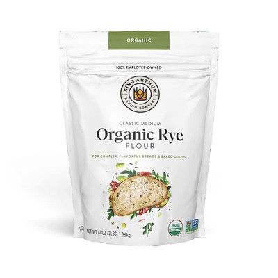 King Arthur Baking Organic Medium Rye Flour - 3 Lbs for Complex Flavorful Breads