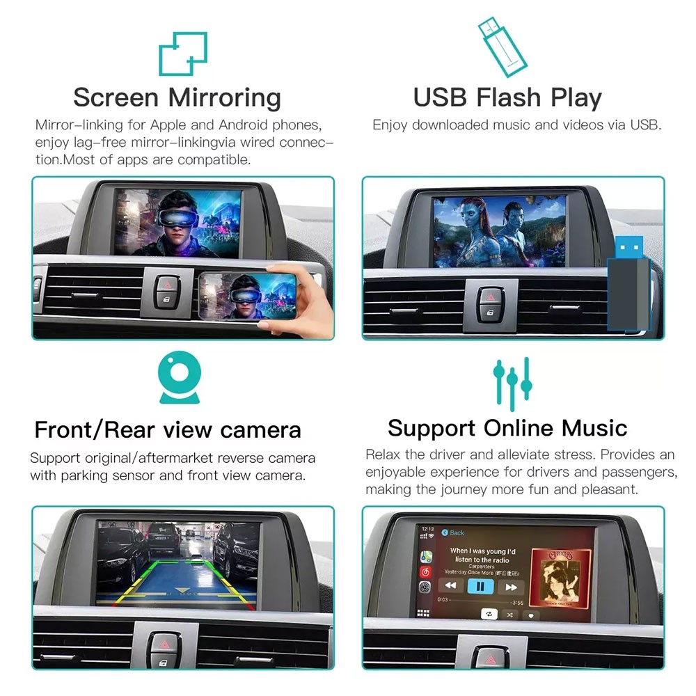 Wireless CarPlay Android Auto Retrofit Module For BMW i8 I12 2014-2017 with NBT