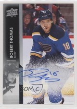 2021-22 Upper Deck Series 2 Snow Spray Variation Robert Thomas #409 Auto 0zu