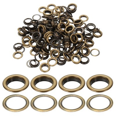 150 Pcs 10mm/3/8'' Metal Eyelets, Eyelets and Grommets Kit Bronze