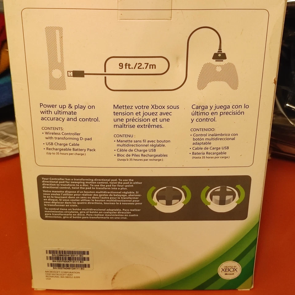 Sealed Microsoft XBOX 360 Wireless Controller Special Edition Play and Charge ki - Bild 3 von 4