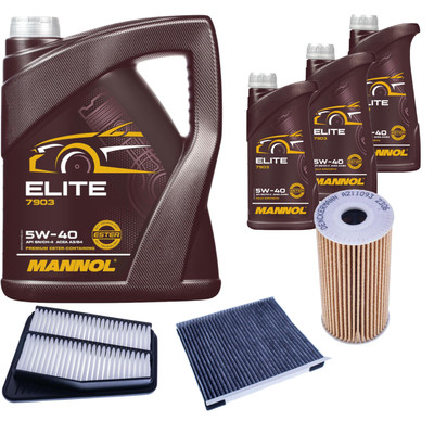 DENCKERMANN Inspektionspaket MANNOL Elite 5W-40 8L für KIA Stinger 3.3 T-GDi