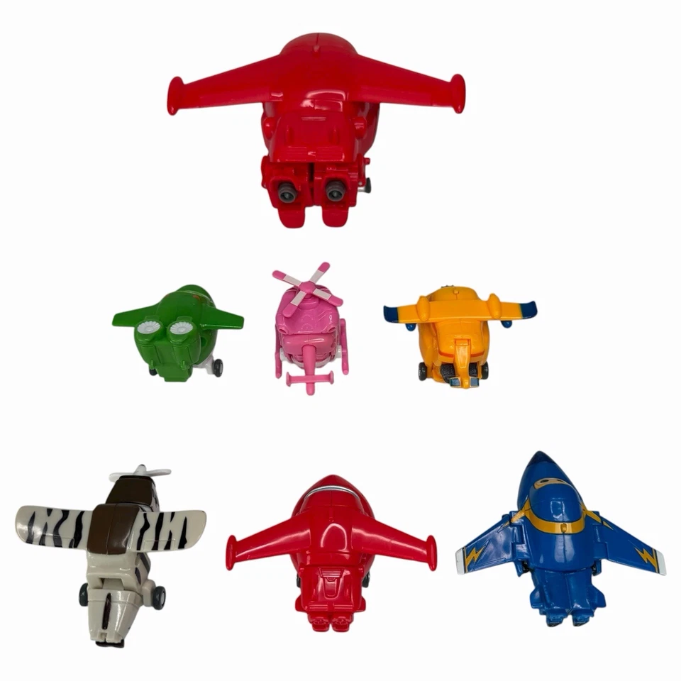 Super Wings Auldey 2014 Transforming Toy Plane Lote de 7 tamaños mixtos 2" y 5" (1) Foto 2 de 4