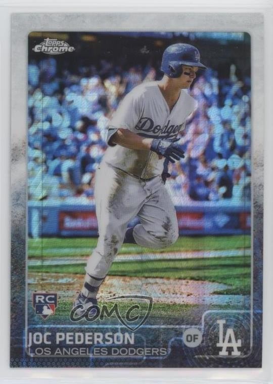 2015 Topps Chrome Prism Refractor Joc Pederson #129 ff8