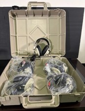 5 Califone 2924AV-P Over Ear 6' Corded Headphones 1/4" Jack School AV w/Case