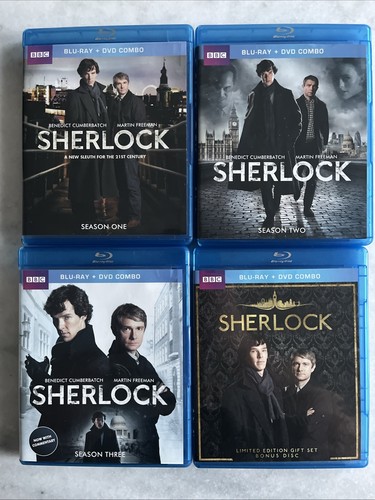 Sherlock: Series 1-3 + Bonus Disc (Blu-ray/DVD) BBC, Benect Cumberbatch, OOP US