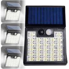 Solar PIR Sensor LED Flood Lights Wall Outdoor Garden Path Fence Lamp Security