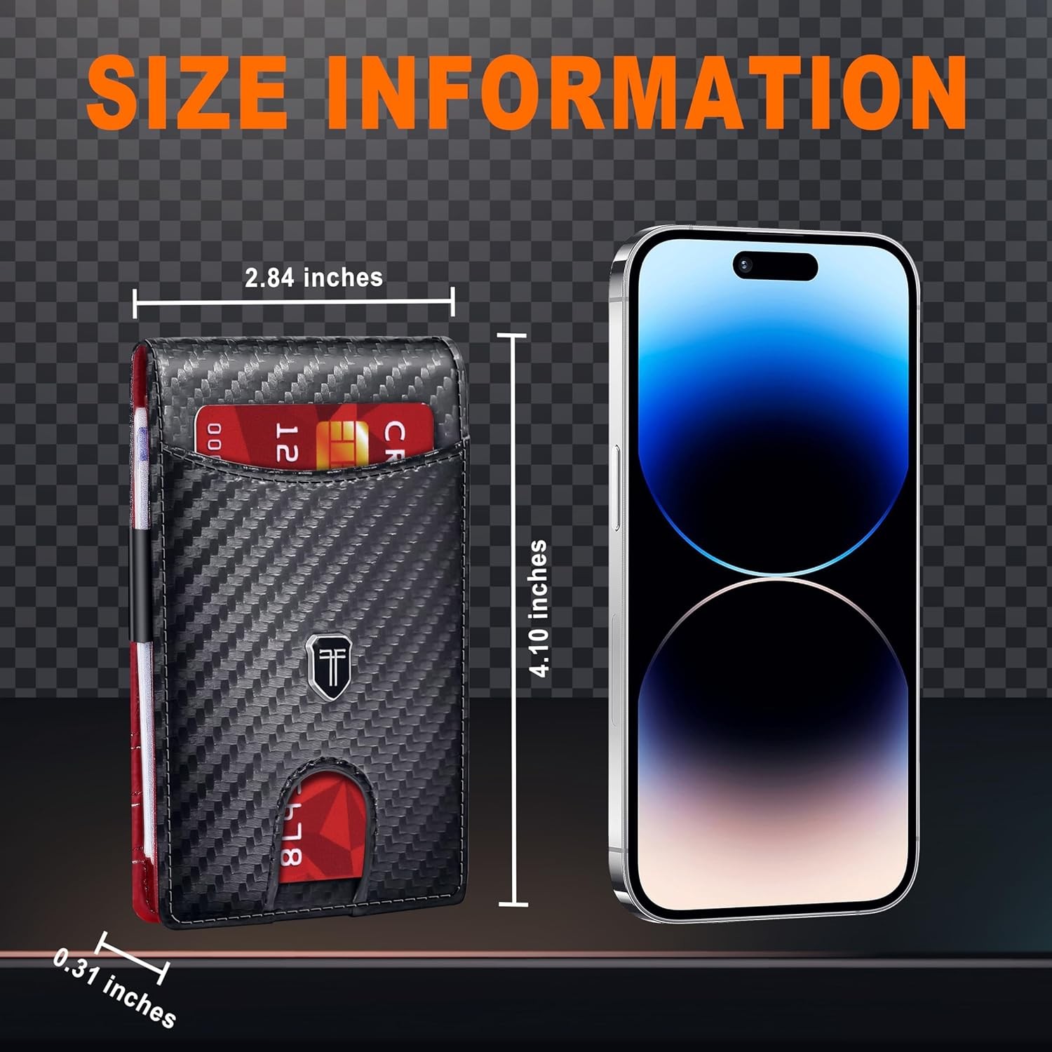 Gostwo Slim Wallet for Men RFID Minimalist Front Pocket Bifold Wallet ID Window 