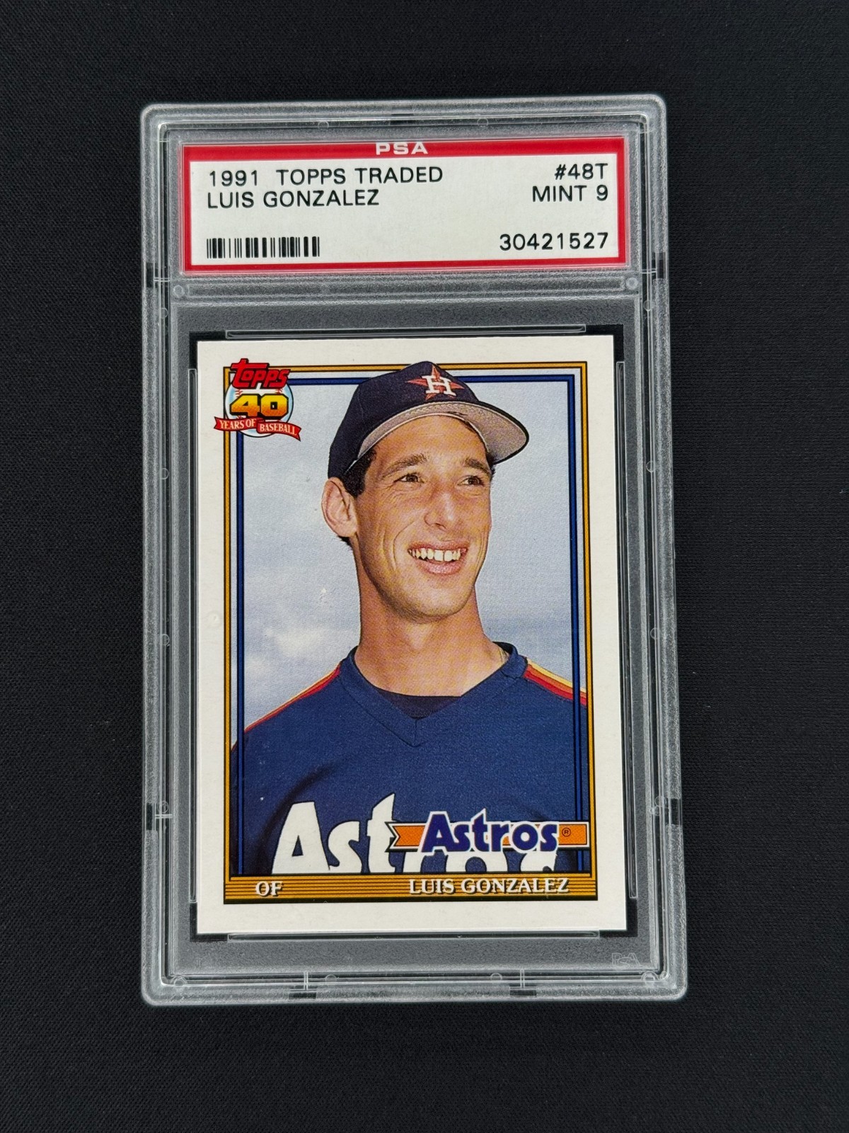 1991 Topps Traded Luis Gonzalez #48T PSA 9 Rookie Houston Astros