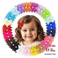 Hair Clips for Girls - 42PCS Fully Lined Hair Bows, Alligator Clips 42pcs 2inch
