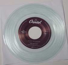 BEATLES Clear 45 "Two of us / Across the universe" NM Jukebox Vinyl