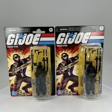 TWO GI Joe Retro Snake Eyes Action Figures Hasbro 2020 NEW