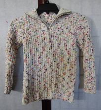 NIB There Abouts Speckled Threaded Pullover 1/4 Zip Sweater Youth XXS 4-5