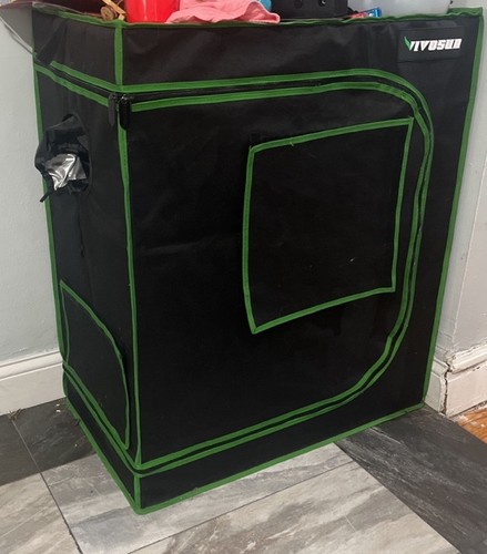 VIVOSUN Grow Tent Black Green Fabric Indoor Viewing Window