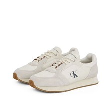 Image of Calvin Klein Men’s Cream Suede Gum Sole Sneakers size UK10/44 Eur NEW