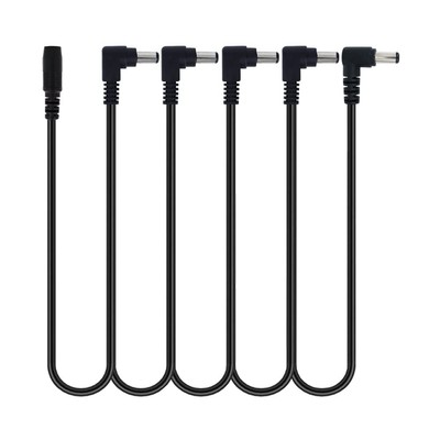1 to 5 Way Daisy Chain Cable Power Supply Splitter Cable Adapter Guitar Effec...