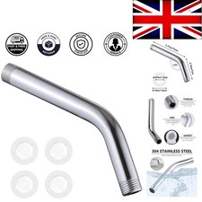 Stainless Steel Shower Extension Arm 20cm Curved G1/2" - Hassle-Free Upgrade