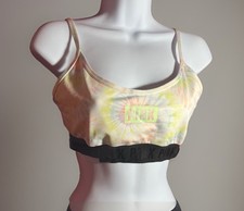 Victorias Secret Ultimate Sports Bra White W/ Light Tie Die Logo Womens M