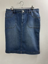 Women’s White Stuff Denim Skirt With Pockets Front And Back Size 12