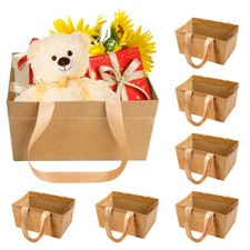 24 Pcs Basket for Gifts Empty DIY Bulk Empty Gift Basket 6.5 x 9.8 Inch Kraft...