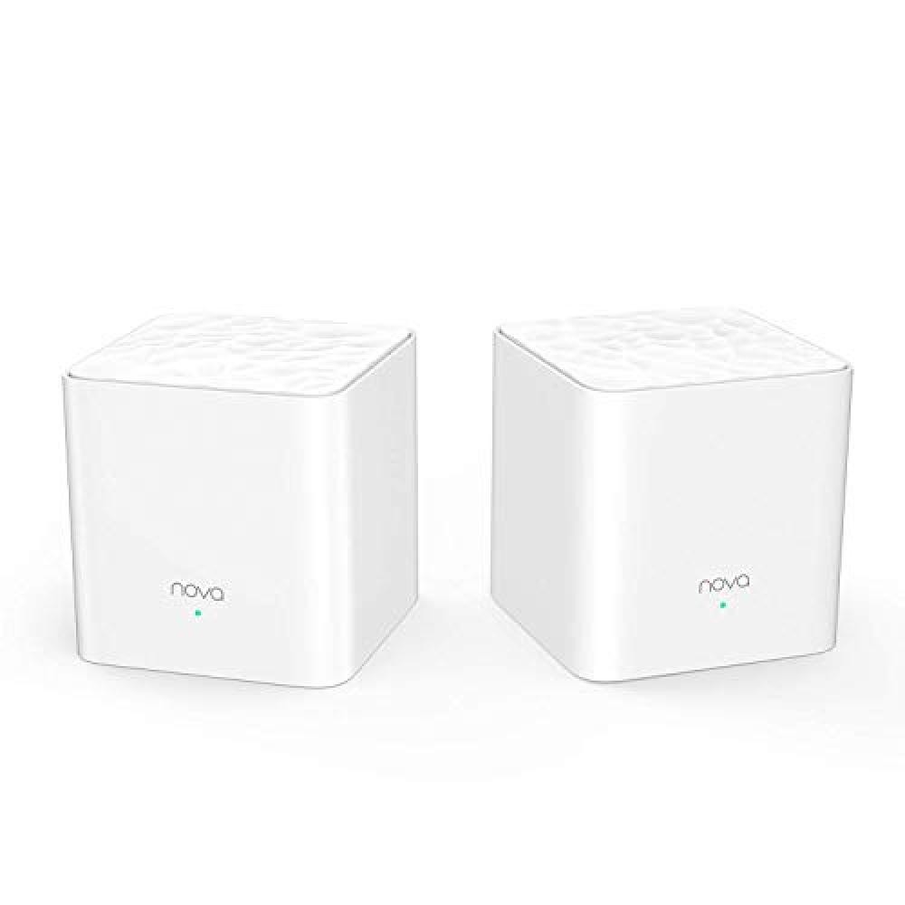 (TG. 2-er Pack) Tenda Nova MW3 Sistema WiFi Mesh AC1200 Dual Band Copertura Fino
