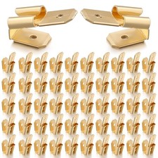 50 Pcs Piggyback Spade Connectors, 3 Way Adapter Dual Male to Single Female