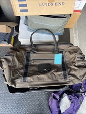 Vintage Northwest Trails Brown Weekender Duffle Bag Large Overnight Travel Gym