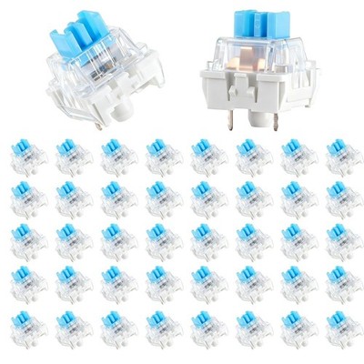 Keyboard Switches 12 or 50 Pcs 3 PIN Blue Keyboard Clicker Dustproof Mechanical