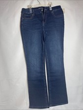Maurice  s Women's Dark Indigo Bootcut Mid Rise Jeans - Comfortable Stretch Fit
