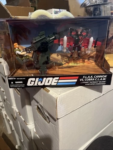 GI Joe 25th Anniversary F.L.A.K. Cannon vs Cobra C.L.A.W. 2009 New (#78831)