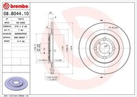 2X Brembo Bremsscheibe 08.B044.10 FüR Daihatsu Toyota