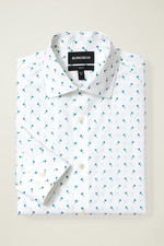 Bonobos Jetsetter Stretch Dress Shirt, Slim - Blue Modest Floral 16.5/36