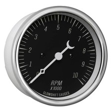 Glowshift Classic In-dash 10000 Rpm Tachometer Gauge Kit Black Vintage Dial Glowshift Classic In-dash 10000 Rpm Tachometer Gauge Kit Black Vintage Dial