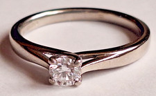 950 Platinum Diamond 0.25ct Solitaire Ring. Size J. Beautiful sparkly Diamond