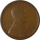 1914 S Lincoln Wheat Cent VG Very Good Details Penny SKU:I26012