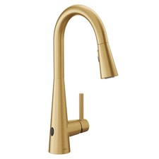 Moen 7864EWBG Kitchen Faucet 1.5 GPM Brushed Gold Touchless Pull-Down